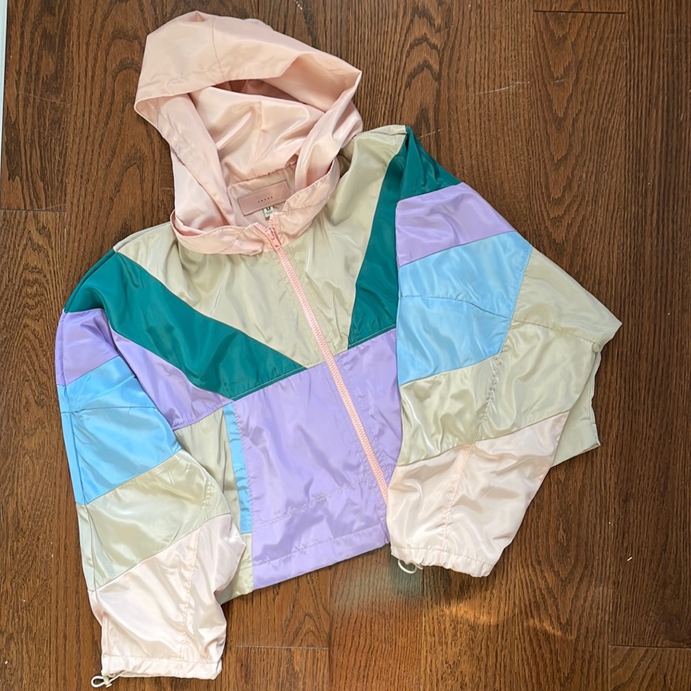 BLANK NYC Dolman Sleeve Hooded Windbreaker